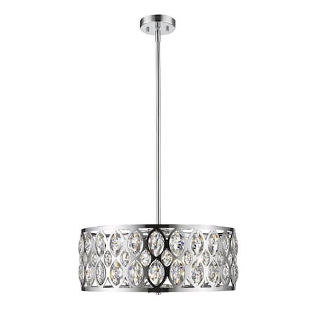 Z-Lite Dealey 6 Light Chandelier, Chrome & Clear 6010-24CH